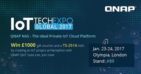 QNAP participă la IoT Tech Expo Global 2017,lansând un Hackathon IoT pentru programatori