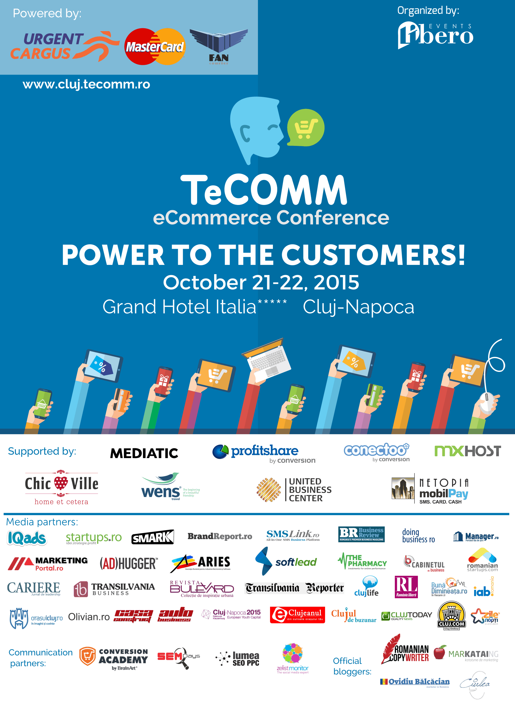 TeCOMM Cluj: Reprezentanții companiilor FAN Courier, mobilPay, Google și ProfitShare vor participa la dezbaterea “Hope is not a Strategy”