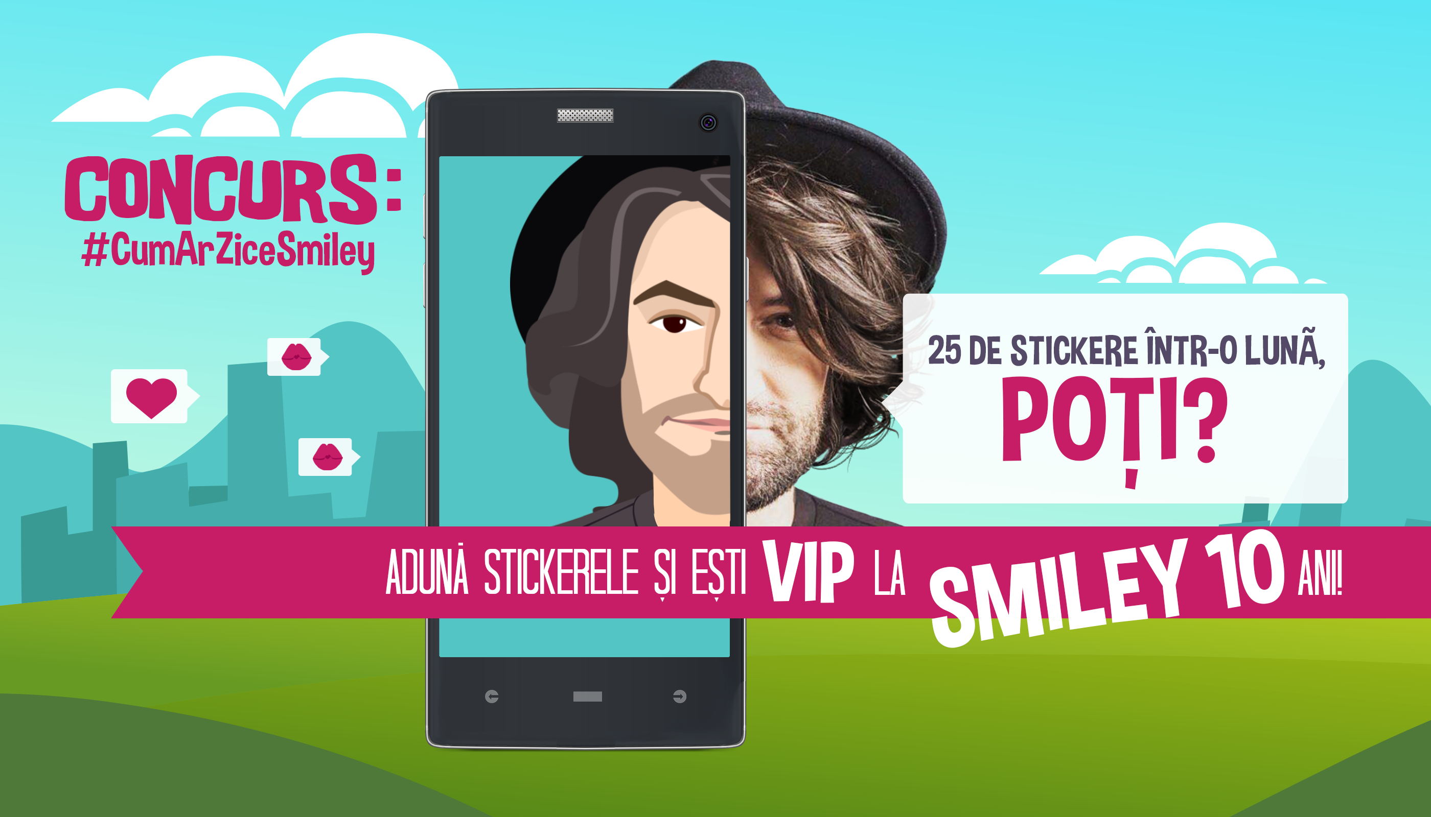 Smiley are de azi stickere personalizate in Stickchat app 