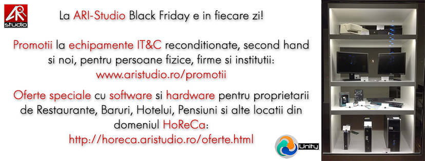 La ARI-Studio Black Friday e in fiecare zi!