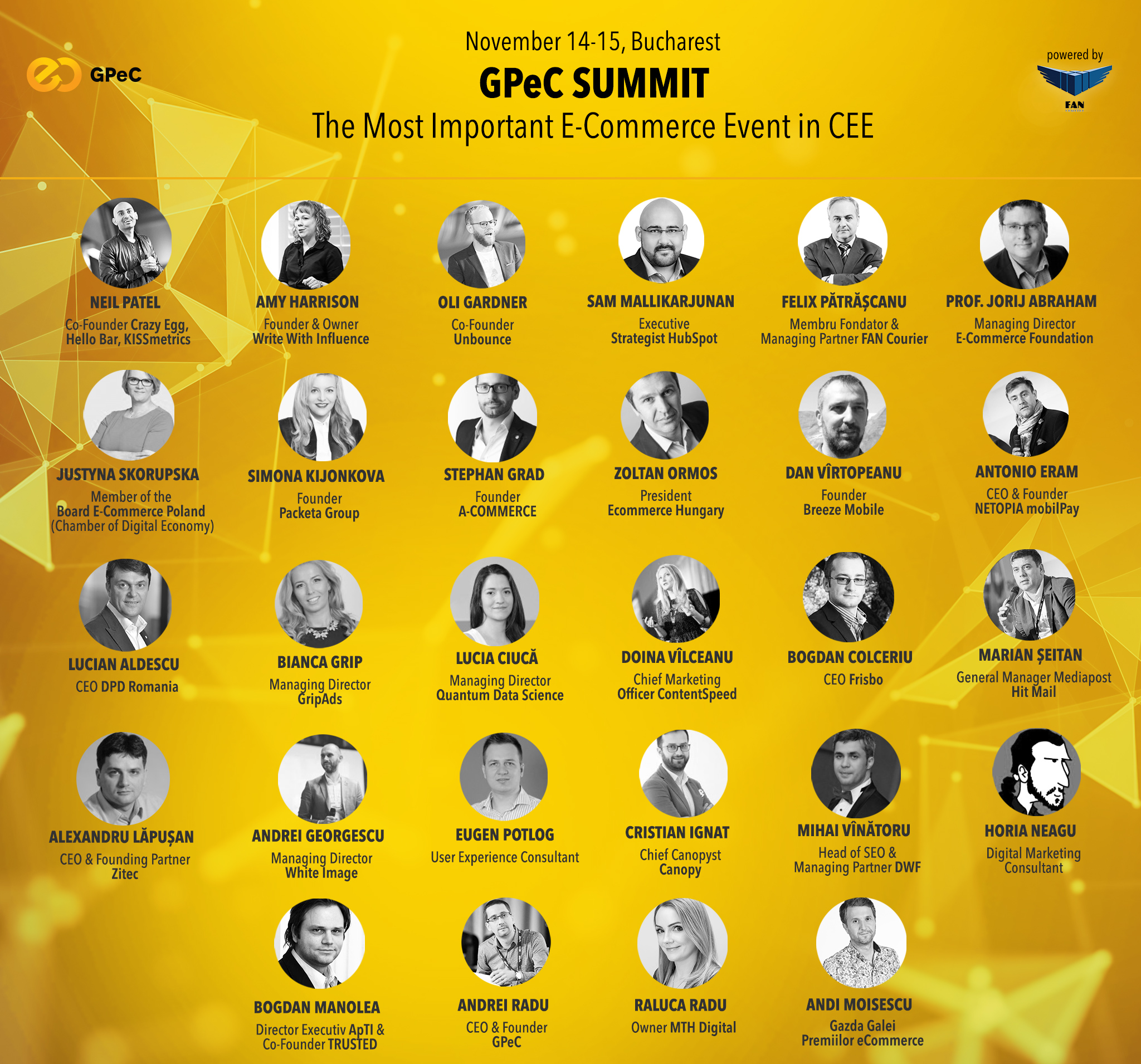 Peste 30 de speakeri excepționali vorbesc la GPeC SUMMIT pe 14-15 noiembrie, București: “Probabil, cel mai bun line-up în 12 ani de GPeC”