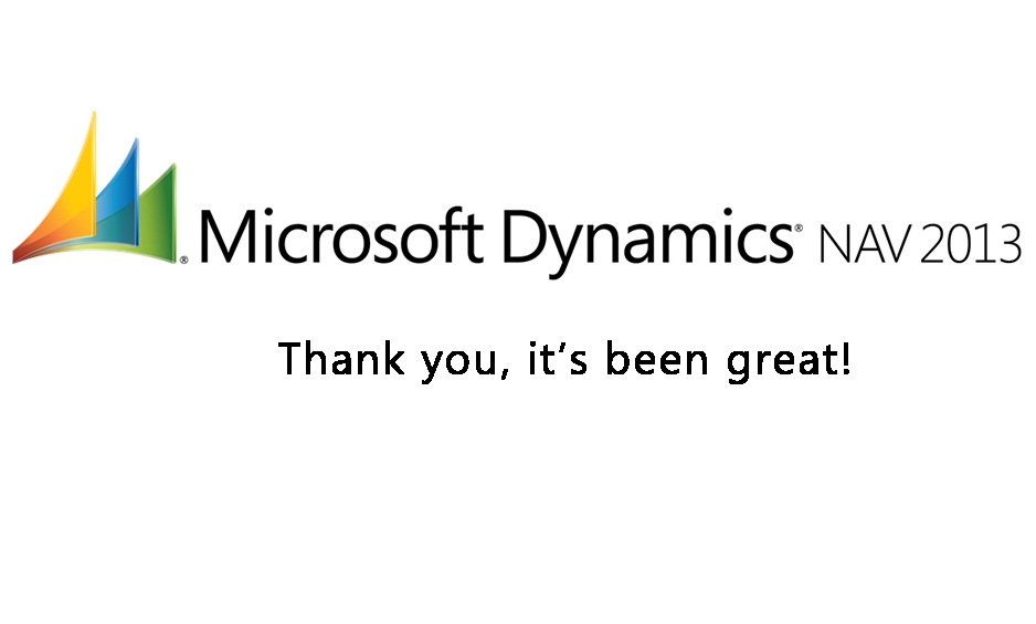 MS Dynamics NAV 2013 – ultimul update pe platformă! Mulţumim MS Dynamics NAV 2013!