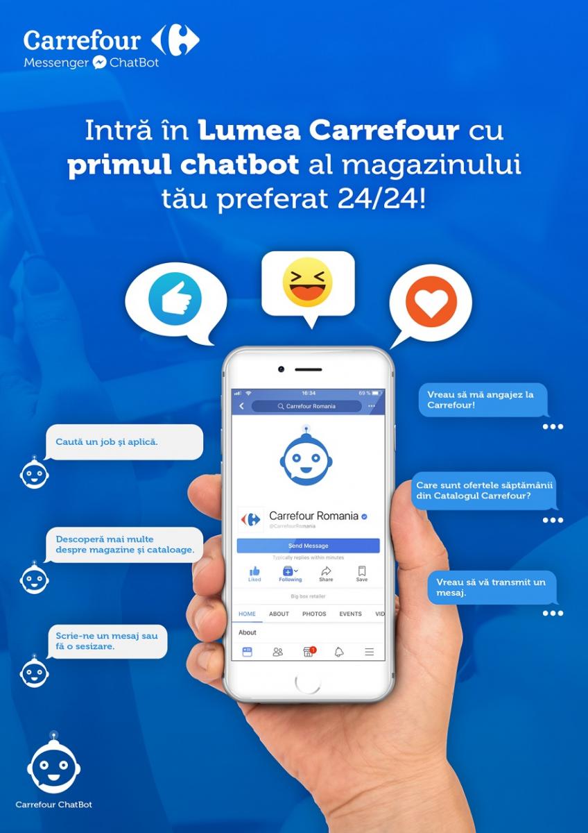 Carrefour lansează un chatbot prin care utilizatorii pot aplica pentru un job
