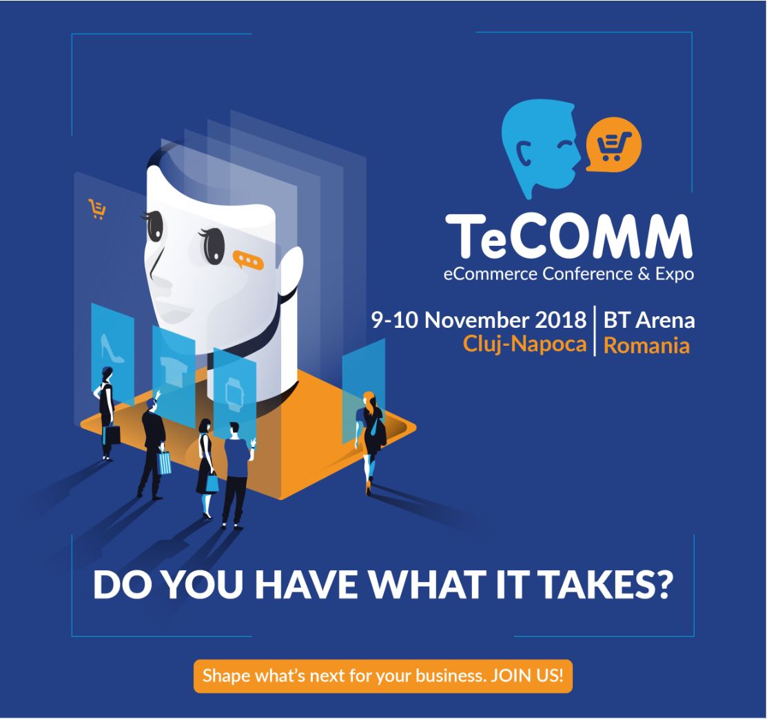 Roboți humanoizi și produse din viitorul comerțului online,  la TeCOMM Cluj 2018