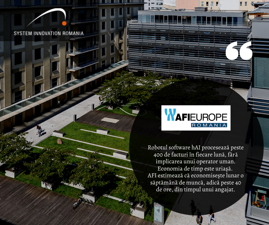 Robotul software hAI procesează facturile de utilităţi la AFI Europe