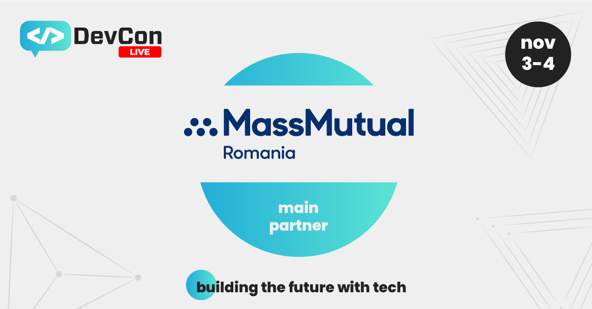 MassMutual România –Sponsor Principal la DevCon Live 2021,  conferința dedicată industriei tech din România