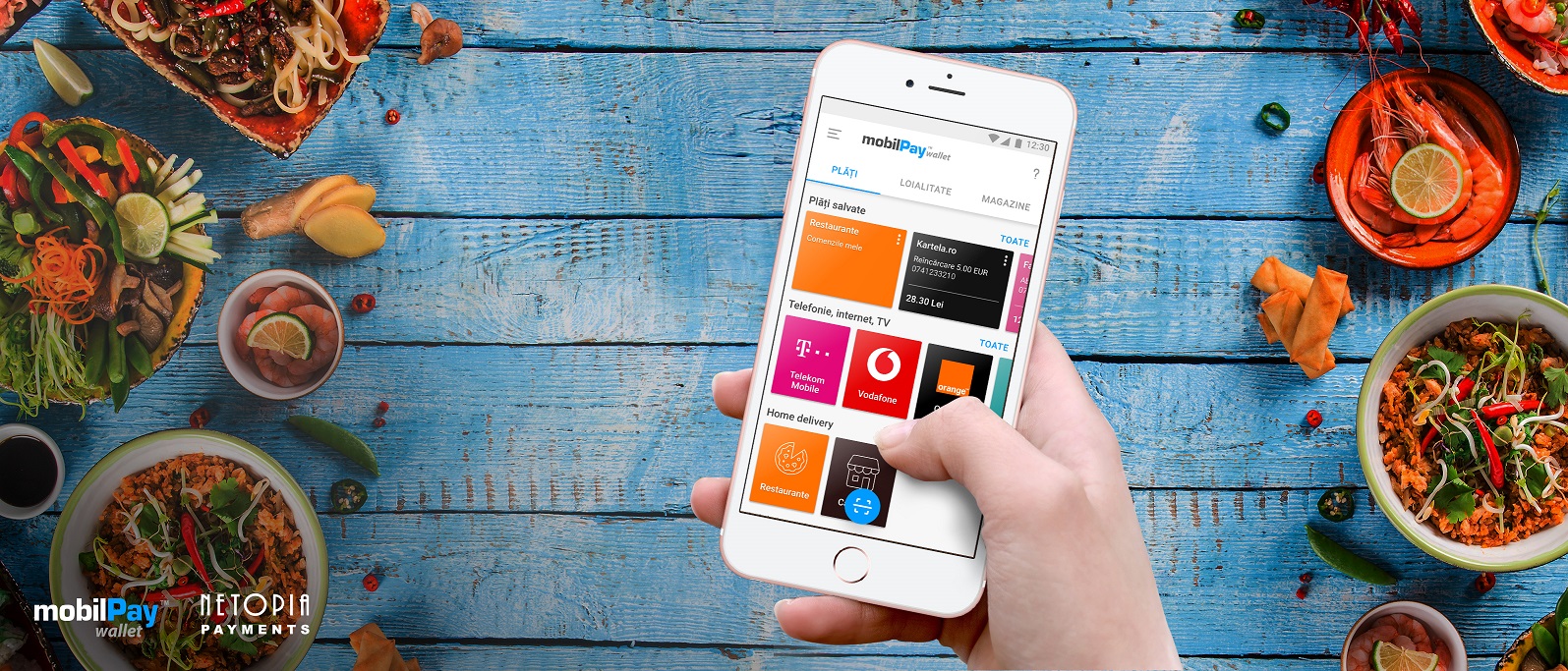 mobilPay Delivery, platforma pentru comenzi de la restaurante, magazine și producători locali, s-a lansat oficial pentru toți utilizatorii mobilPay Wallet