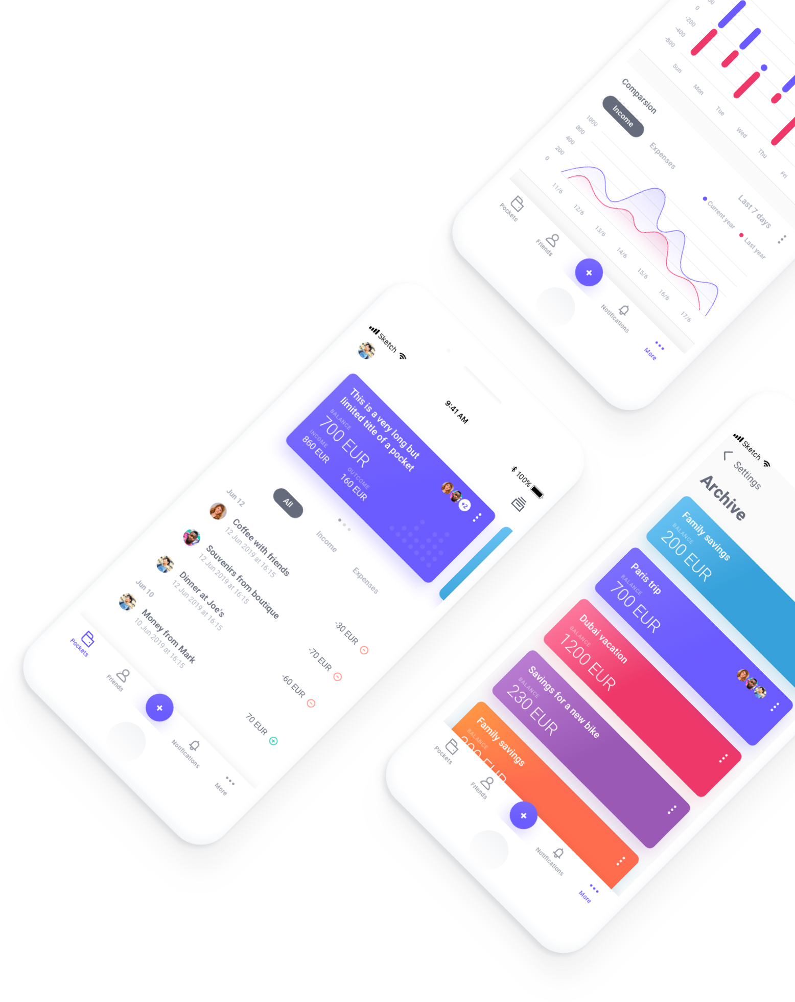 Shared Pockets - O aplicatie de bugetare cu abilitati colaborative si multiple monede de schimb pentru Android si iOS